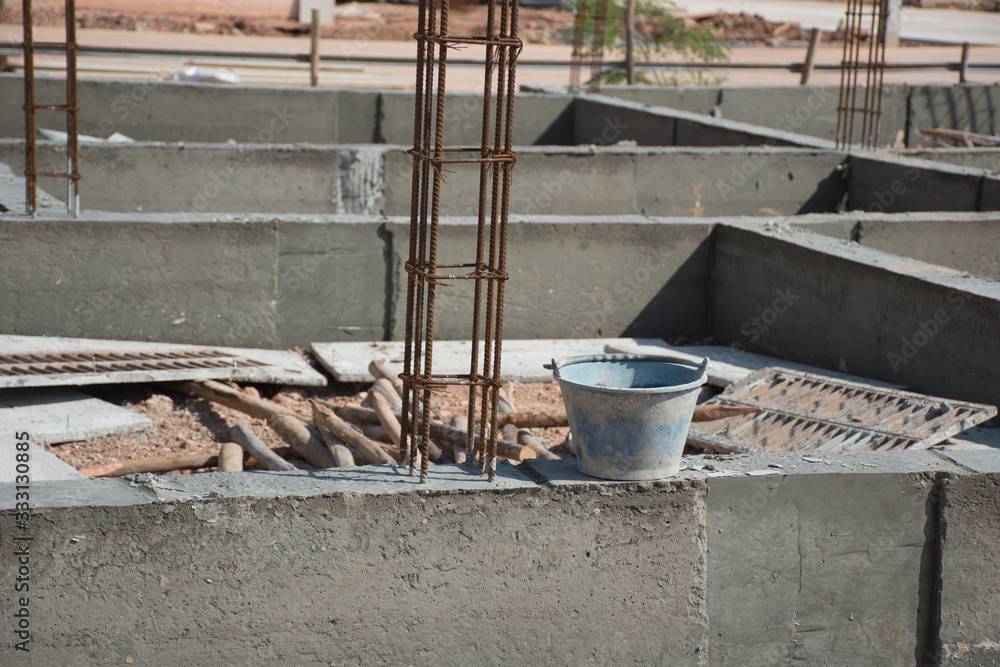 Naklejka premium House beam and structure in construction.