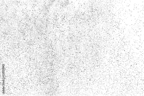 Black grainy texture isolated on white background. Dust overlay. Dark noise granules. Digitally generated image. Vector design elements. Illustration, Eps 10.