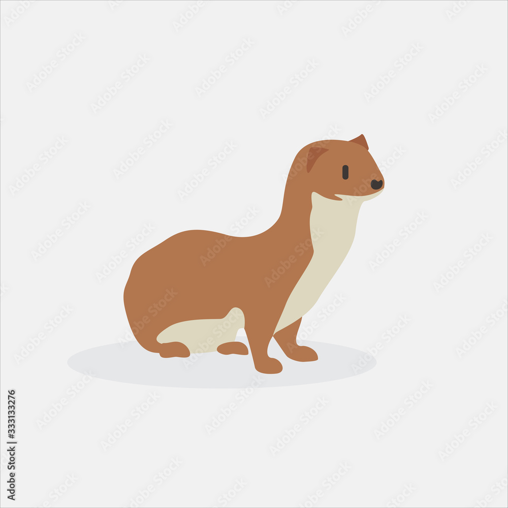 Cartoon otter. Cute Cartoon otter, Vector illustration on a white background. Drawing for children. Cartoon otter. Cute Cartoon otter, Vector illustration on a white background. Drawing for children.