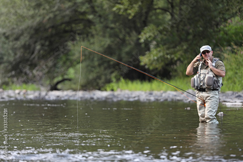 fly fisherman at work