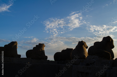 Seashore Temple is an UNESCO World Heritage Site located at Mamallapuram aka Mahabalipuram in Tamil Nadu, India photo