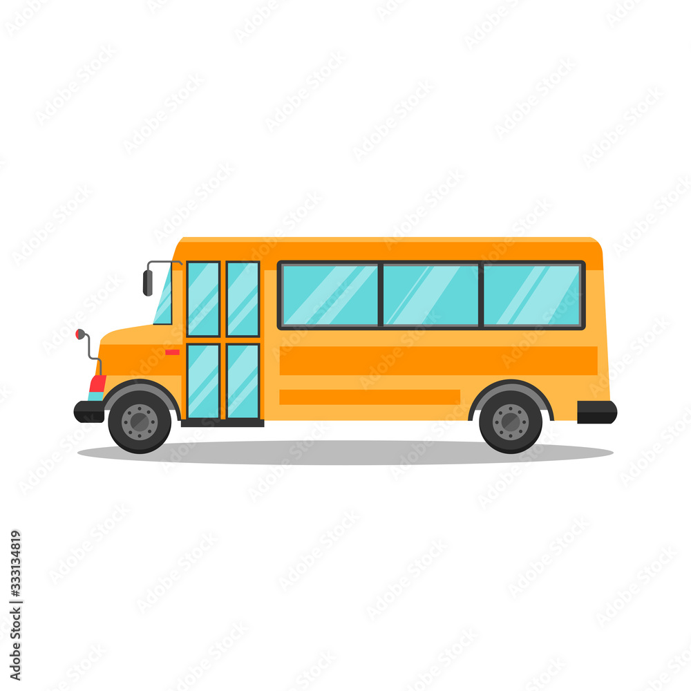 bus illustration design element. flat icon.
