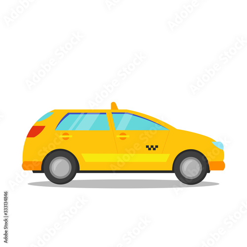 taxi car illustration design element. flat icon.