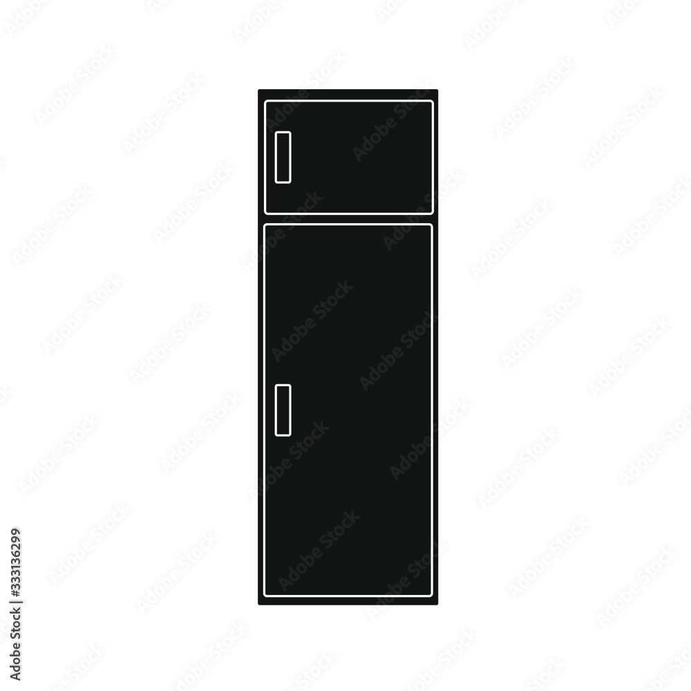 kitchen fridge on white background kitchen fridge on white background