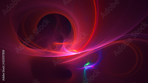 3D rendering abstract fractal light background