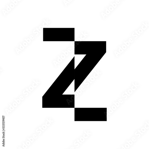 initial letter set cut off vector logo