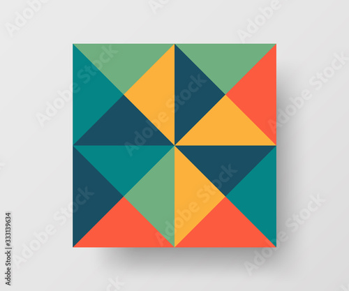 Amazing business advertisement vector mural art square banner mock up. Modern corporate abstract geometric illustration design layout background. Company identity quadrangle texture brochure template.