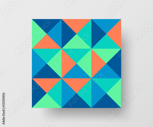 Amazing business advertisement vector mural art square banner mock up. Modern corporate abstract geometric illustration design layout background. Company identity quadrangle texture brochure template.