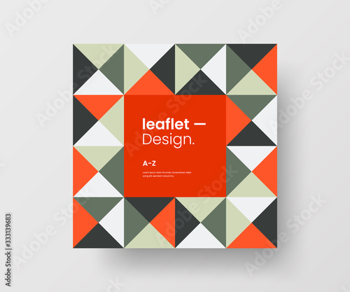 Amazing business advertisement vector mural art square banner mock up. Modern corporate abstract geometric illustration design layout background. Company identity quadrangle texture brochure template.