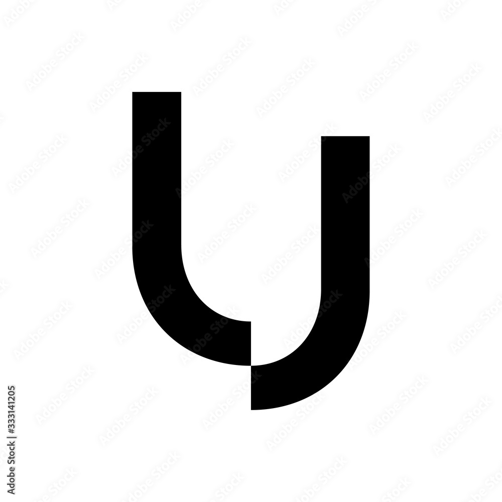 initial letter u cut off vector logo initial letter u cut off vector logo