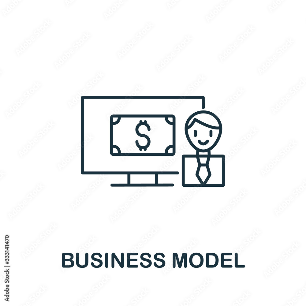 Business Model icon from industry 4.0 collection. Simple line element Business Model symbol for templates, web design and infographics Business Model icon from industry 4.0 collection. Simple line element Business Model symbol for templates, web design and infographics