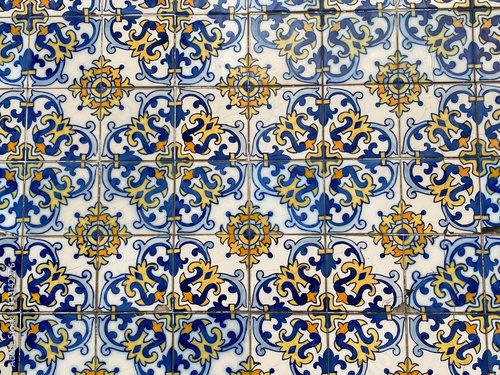 Macau China Stylish Portuguese Azulejos Building Exterior Vintage Antique Ceramic Tiles Structure 