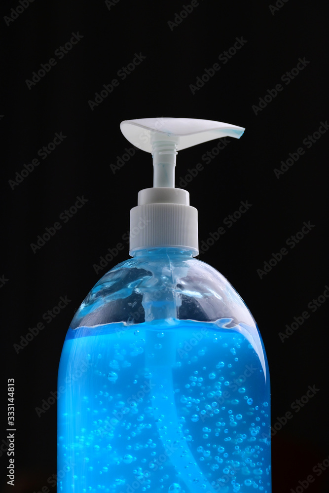 clean alcohol gel medical on black background clean alcohol gel medical on black background