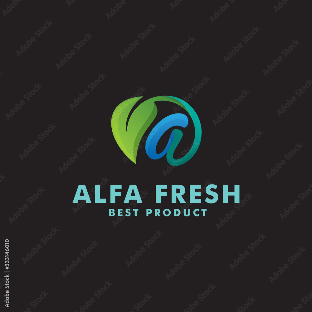 Obraz premium Letter A Natural logo template design vector illustration