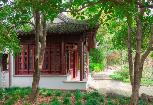 Architectural Scenery of Ancient Gion Garden in Shanghai, China