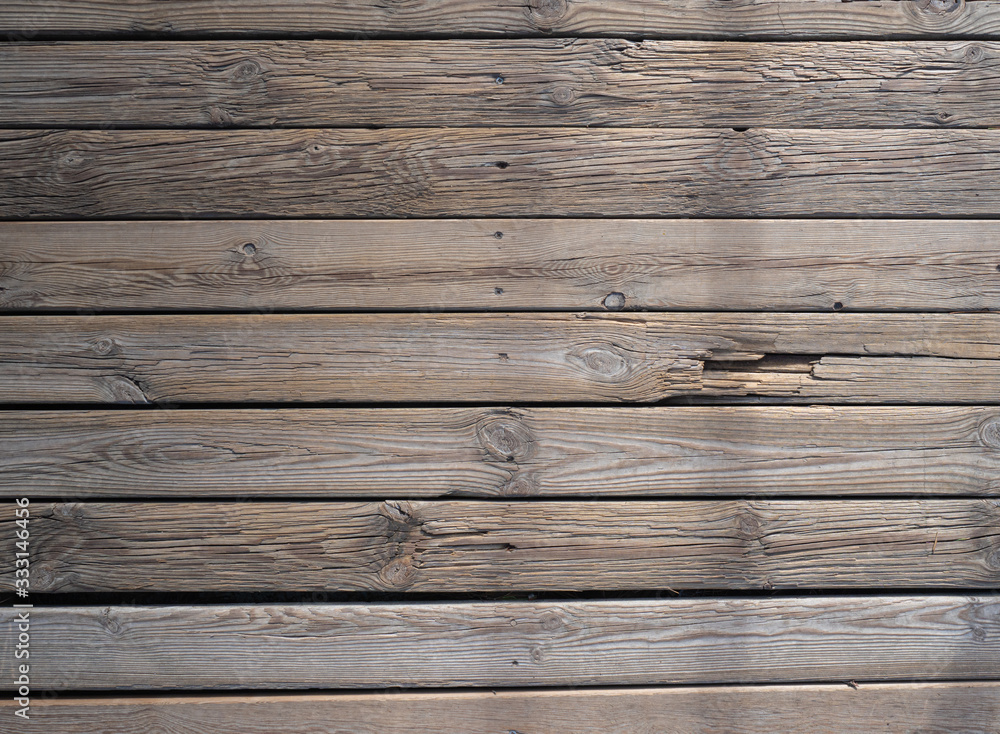 Fototapeta premium Natural rustic hardwood board texture with shadows.