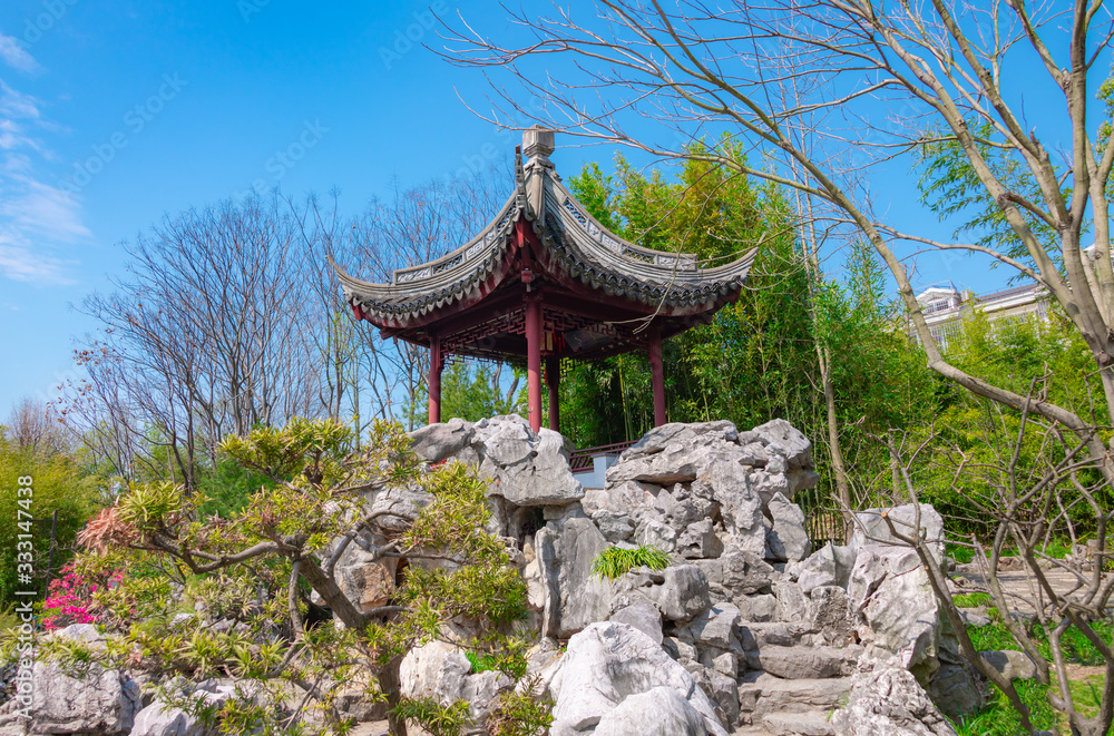 Architectural Scenery of Ancient Gion Garden in Shanghai, China Architectural Scenery of Ancient Gion Garden in Shanghai, China