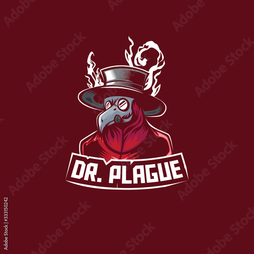 DR PLAGUE MASCOT ILLUSTRATON FOR ESPORTS