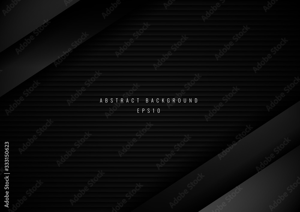 Abstract 3D black metallic stripe geometric diagonal on dark background and texture Abstract 3D black metallic stripe geometric diagonal on dark background and texture