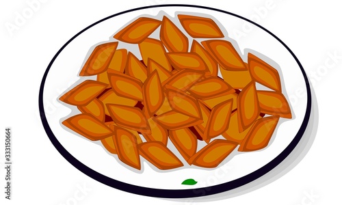 Namkeen Shakarpara Farsan,Chivda indian snacks Vector
