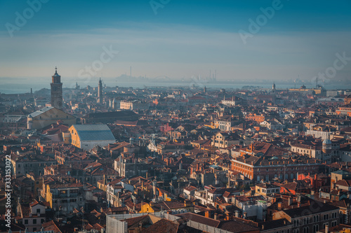VENICE  VENETO   ITALY - DECEMBER 26 2019  Venice view from the San Marco tower
