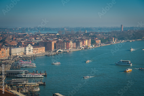 VENICE  VENETO   ITALY - DECEMBER 26 2019  Venice view from the top