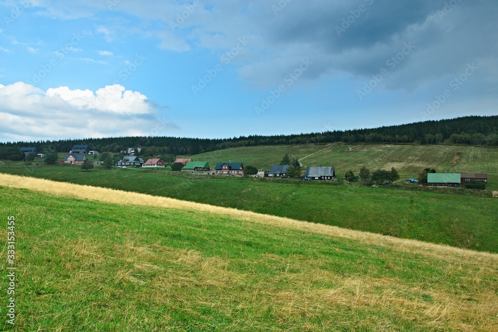 Czech Republic-view of the Pomezní boudy in Giant Mountains