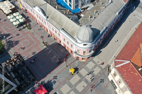 Aerial drone photo from sky of Brcko district center Bosnia photo