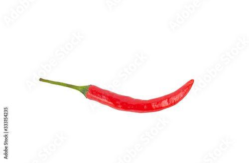 Chili pepper isolated on a white background,clipping path,Fresh pepper,Thailand red pepper. © PaeGAG
