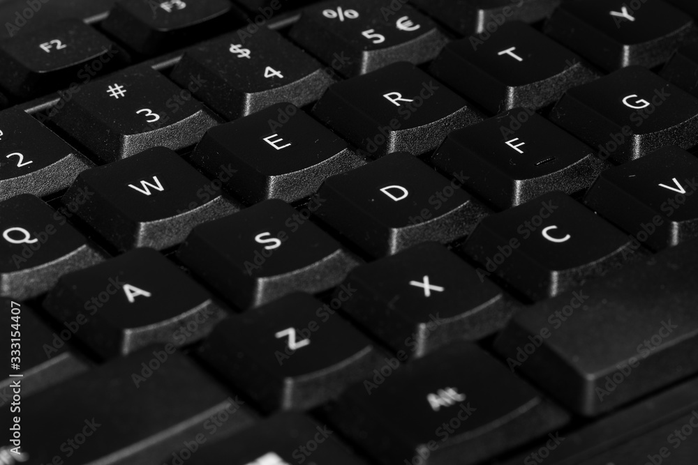 Black computer keyboard. People are now buying keyboards in order to be