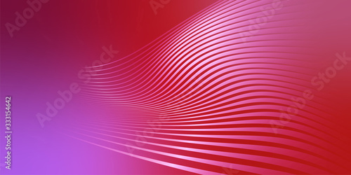 Wellen als Linien und Verlauf auf pink rotem Hintergrund
