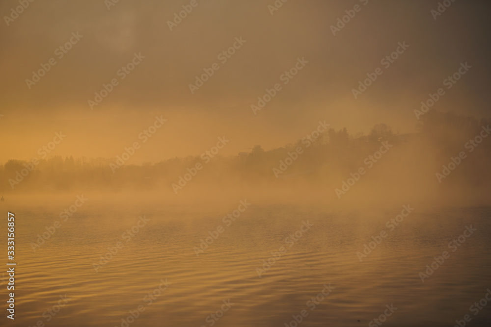 sunrise over lake