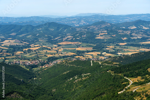 Landscape near Monte Cucco, Marches and Umbria, Italy photo