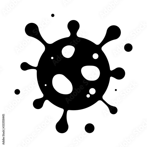 Basic Black Vector Virus Icon