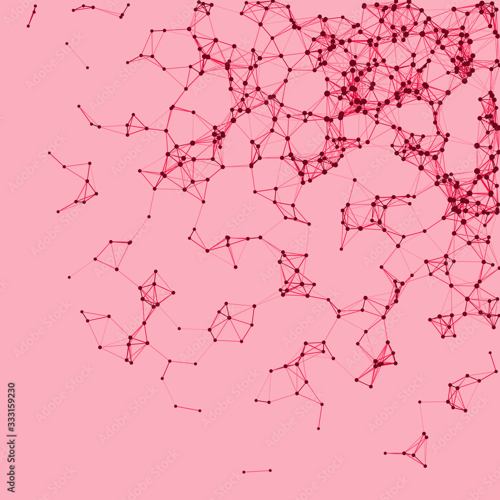 Naklejka premium Network Mesh Procedural Art background illustration