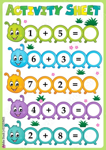 Activity sheet math theme 1