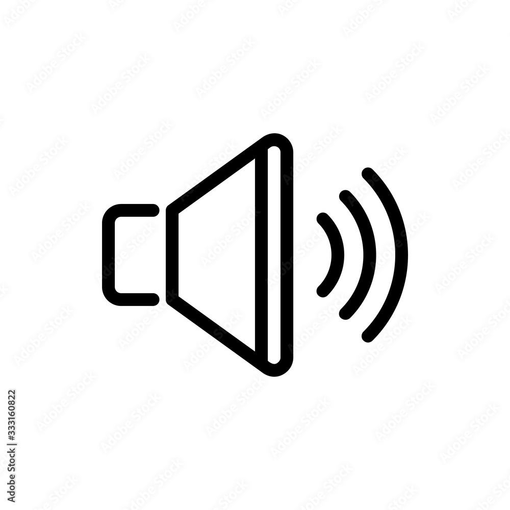 Volume Vector Colour With Line Icon Illustration Volume Vector Colour With Line Icon Illustration