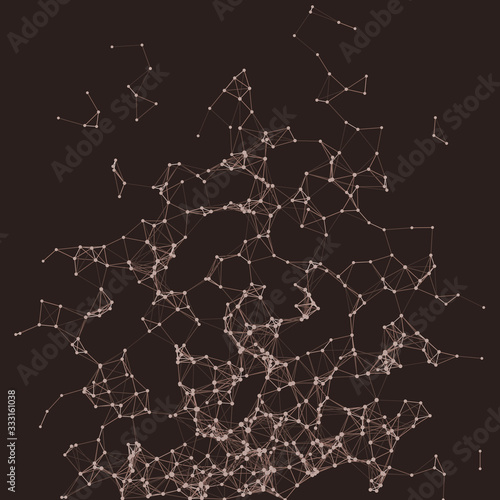 Network Mesh Procedural Art background illustration