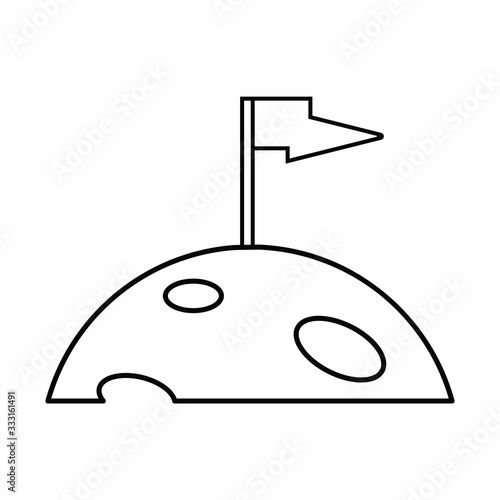 planet colonization space object line icon