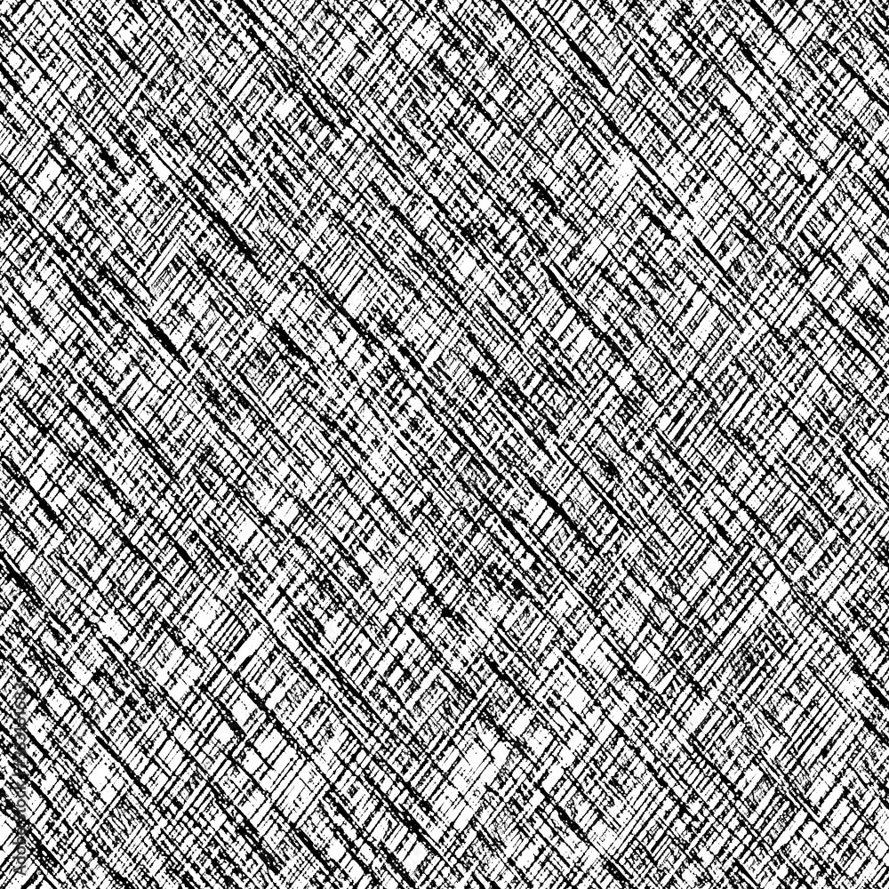 Φωτογραφία seamless screentone of ripped crisscross fibers, crosshatch shading, black and w
