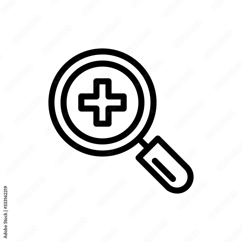 Zoom In Vector Colour With Line Icon Illustration Zoom In Vector Colour With Line Icon Illustration