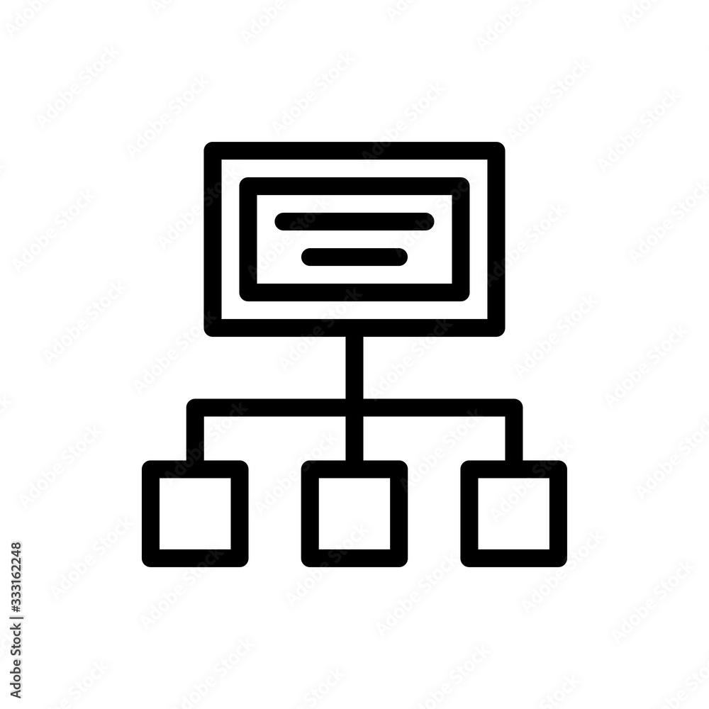 Sitemap Vector Colour With Line Icon Illustration Sitemap Vector Colour With Line Icon Illustration