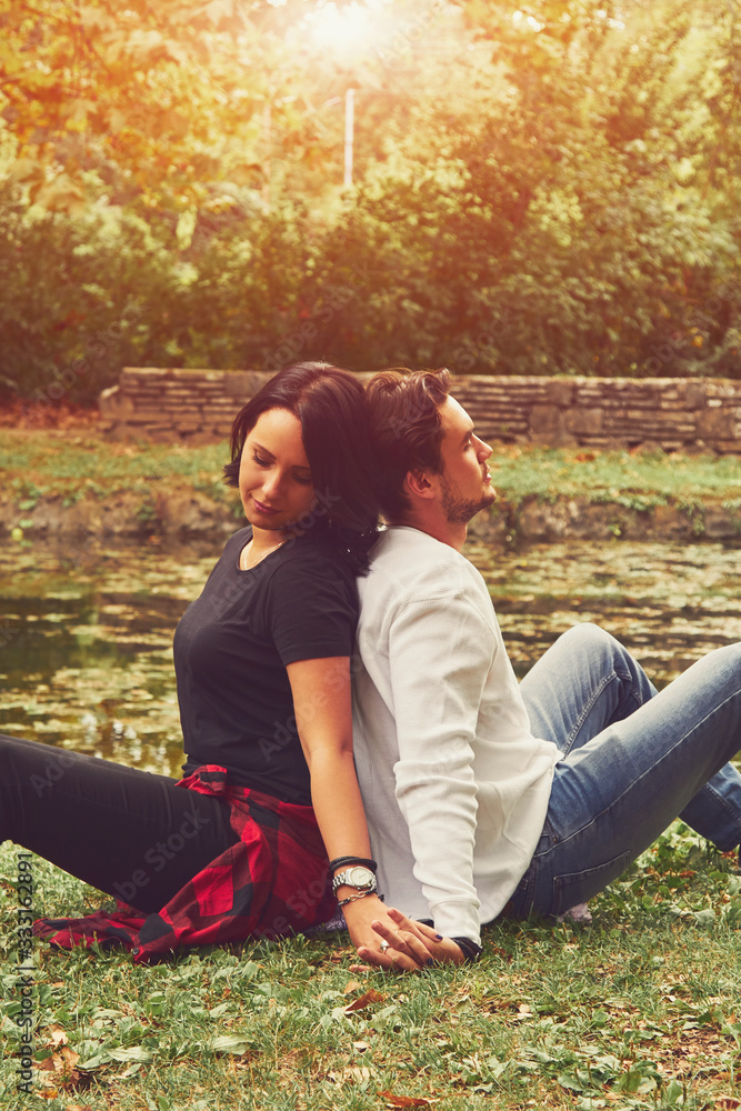 Couple in love hugging and kissing outdoors. Love concept. Couple in love hugging and kissing outdoors. Love concept.