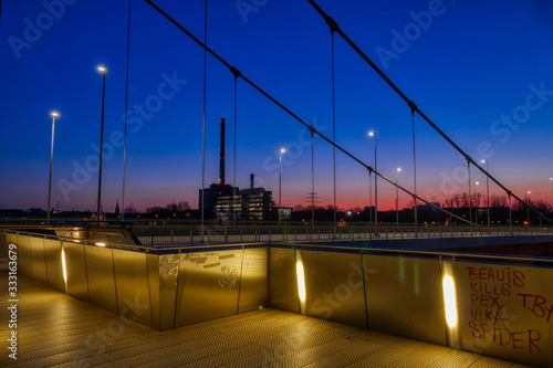 Brücke und altes Kraftwerk in Duisburg Ruhrort photo