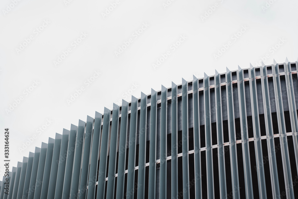 new modern metal building of a factory or parking new modern metal building of a factory or parking