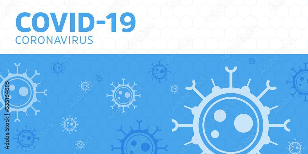 Covid-19 - blue web banner screen on white background - Coronavirus epidemic crisis - Covid19 Covid-19 - blue web banner screen on white background - Coronavirus epidemic crisis - Covid19