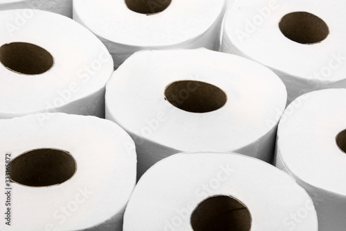 Toilet paper rolls background