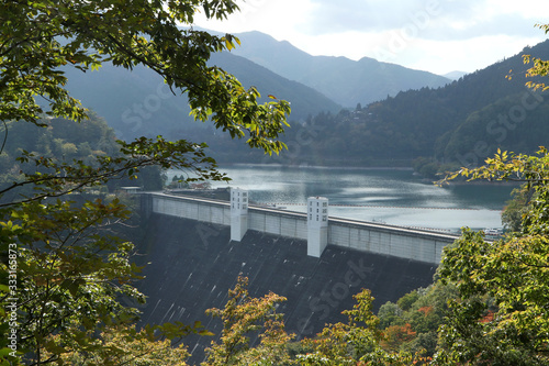 Ogouchi Dam, Lake Okutama, Ishikawa prefecture, Tokyo, Japan photo