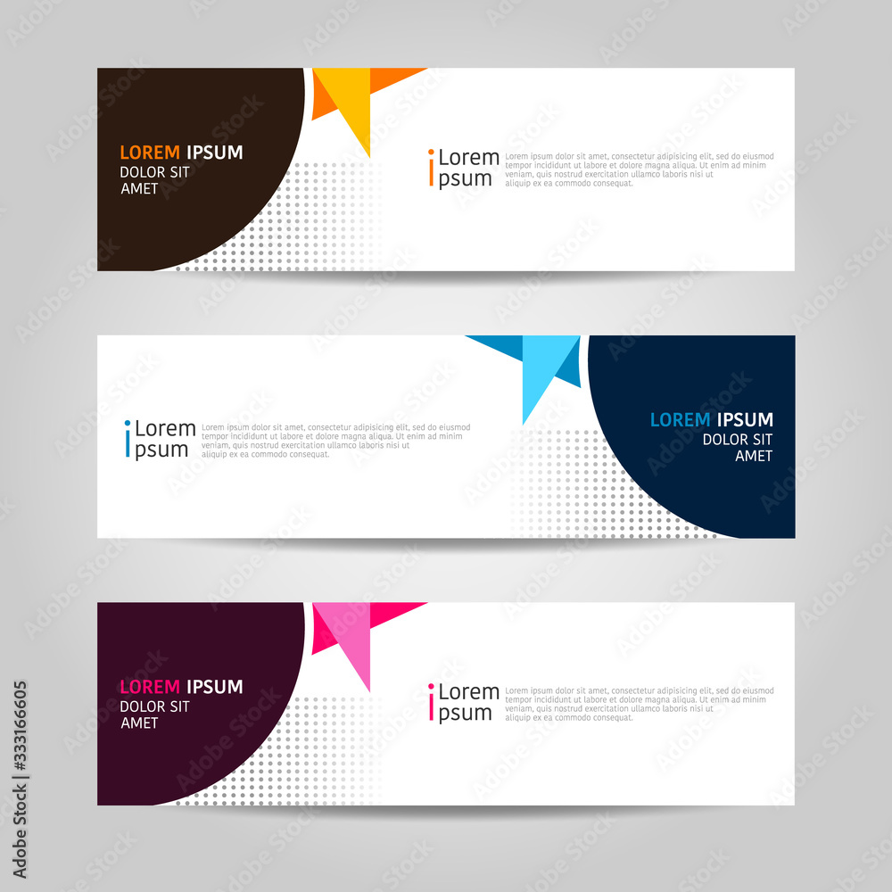 Naklejka premium Colorful Banner background design. modern abstract template design.