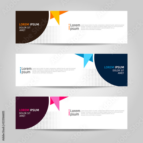 Colorful Banner background design. modern abstract template design.